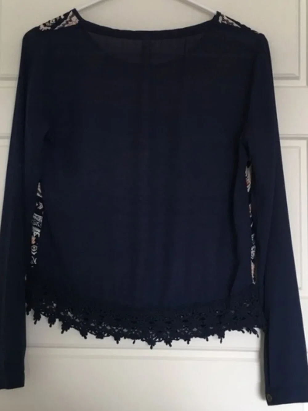 Navy Patterned Top - Picture 2 of 2